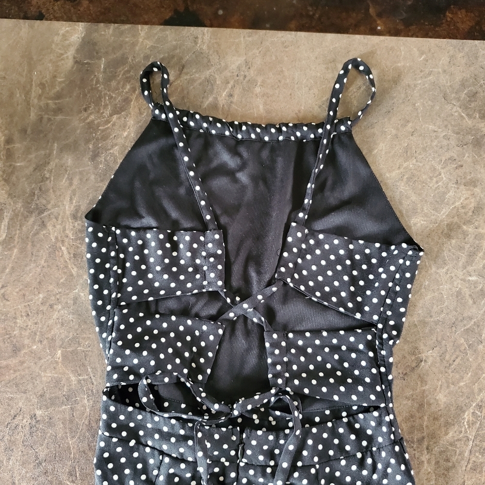 Bebop Lace up Back Wide Leg Jumpsuit - Picture 11 of 12
